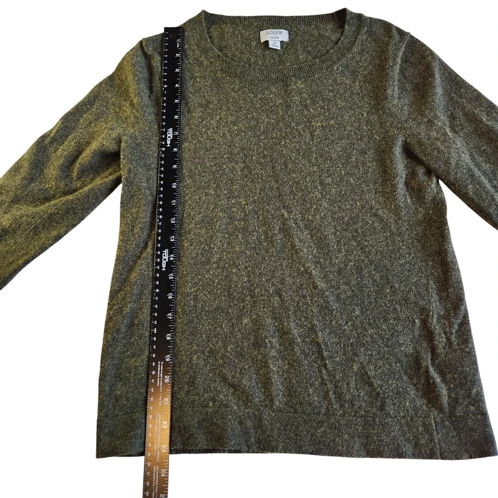 J.CREW Wool Blend Pullover Sweater Teddie Womens‎ Medium Green
